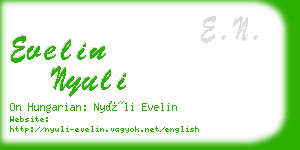 evelin nyuli business card